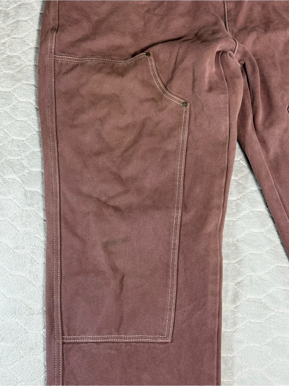Butter Goods Baggy Double Knee Canvas Pants Brown Size 38 Skater Wide Leg